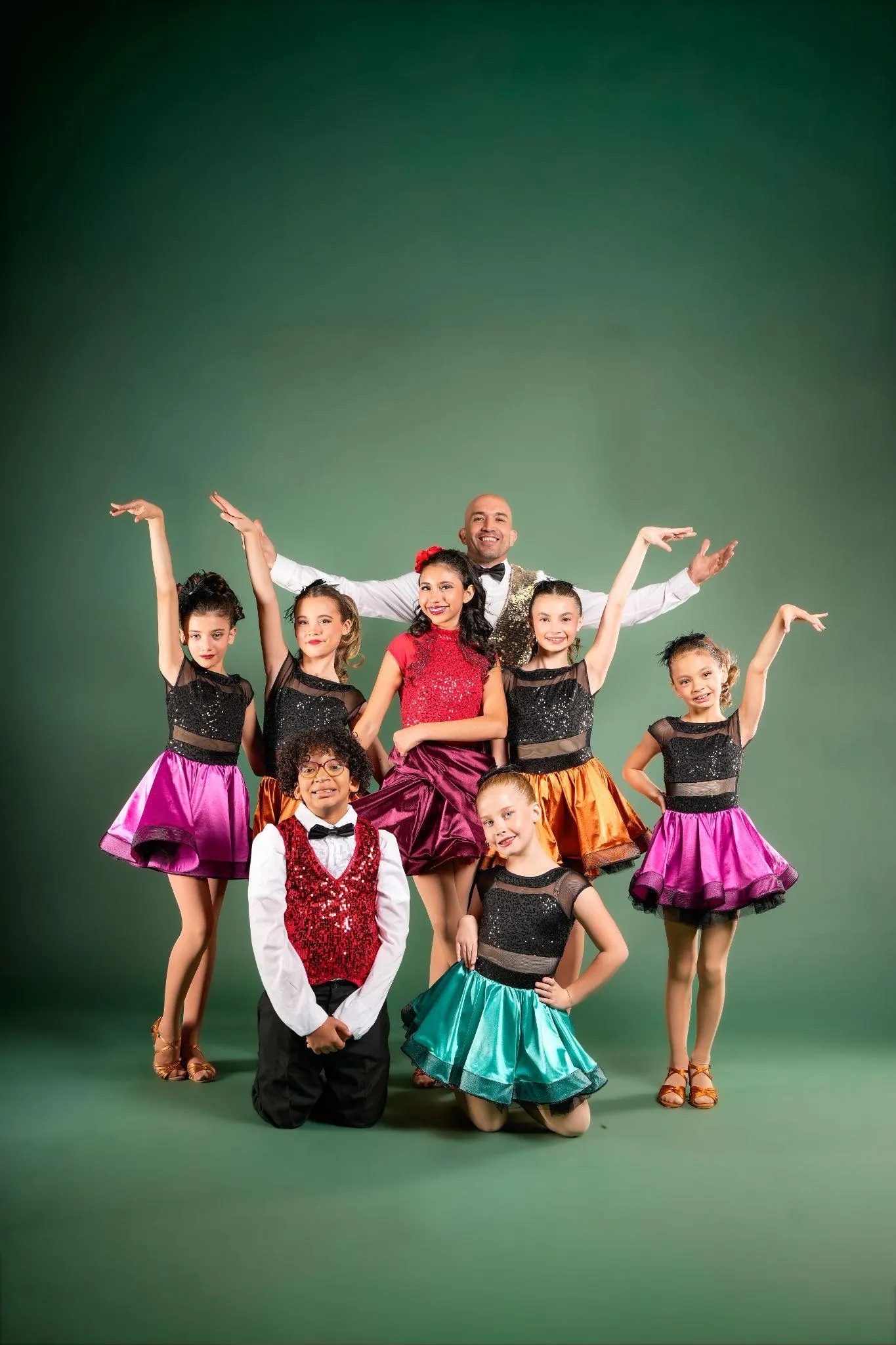dance-group-green-background