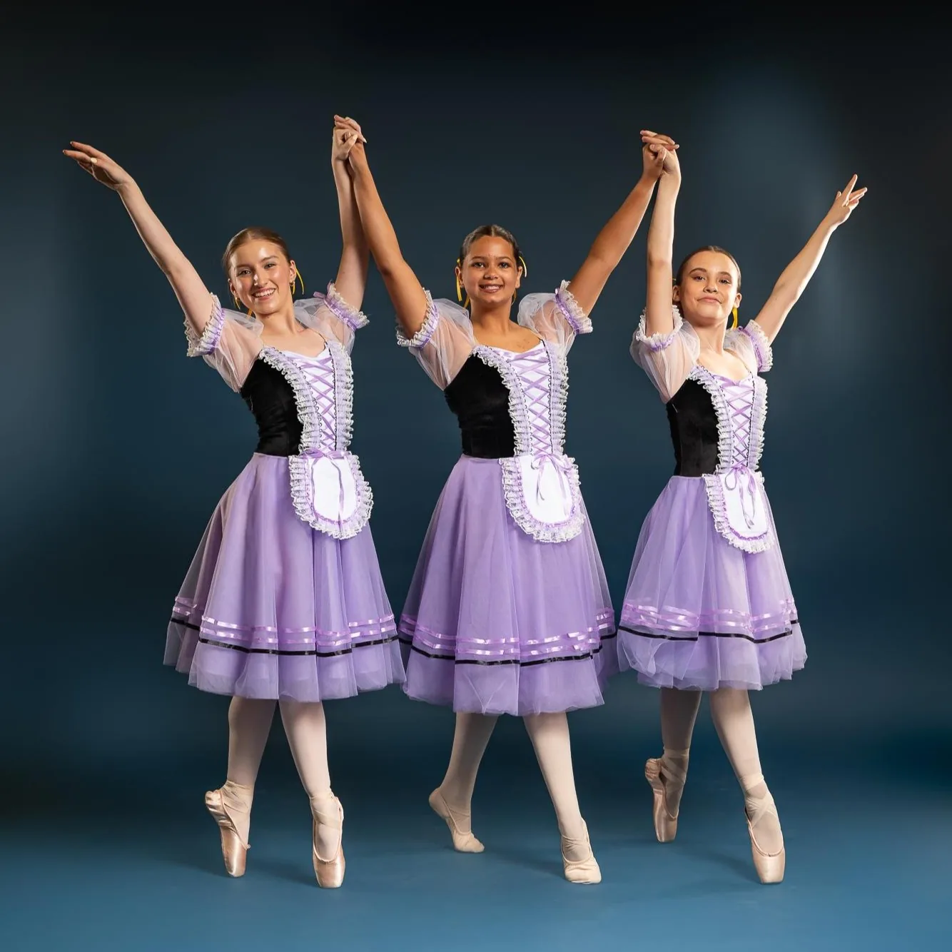 Ballet 3 students preparing for pointe work at Jordance Studios in Las Vegas